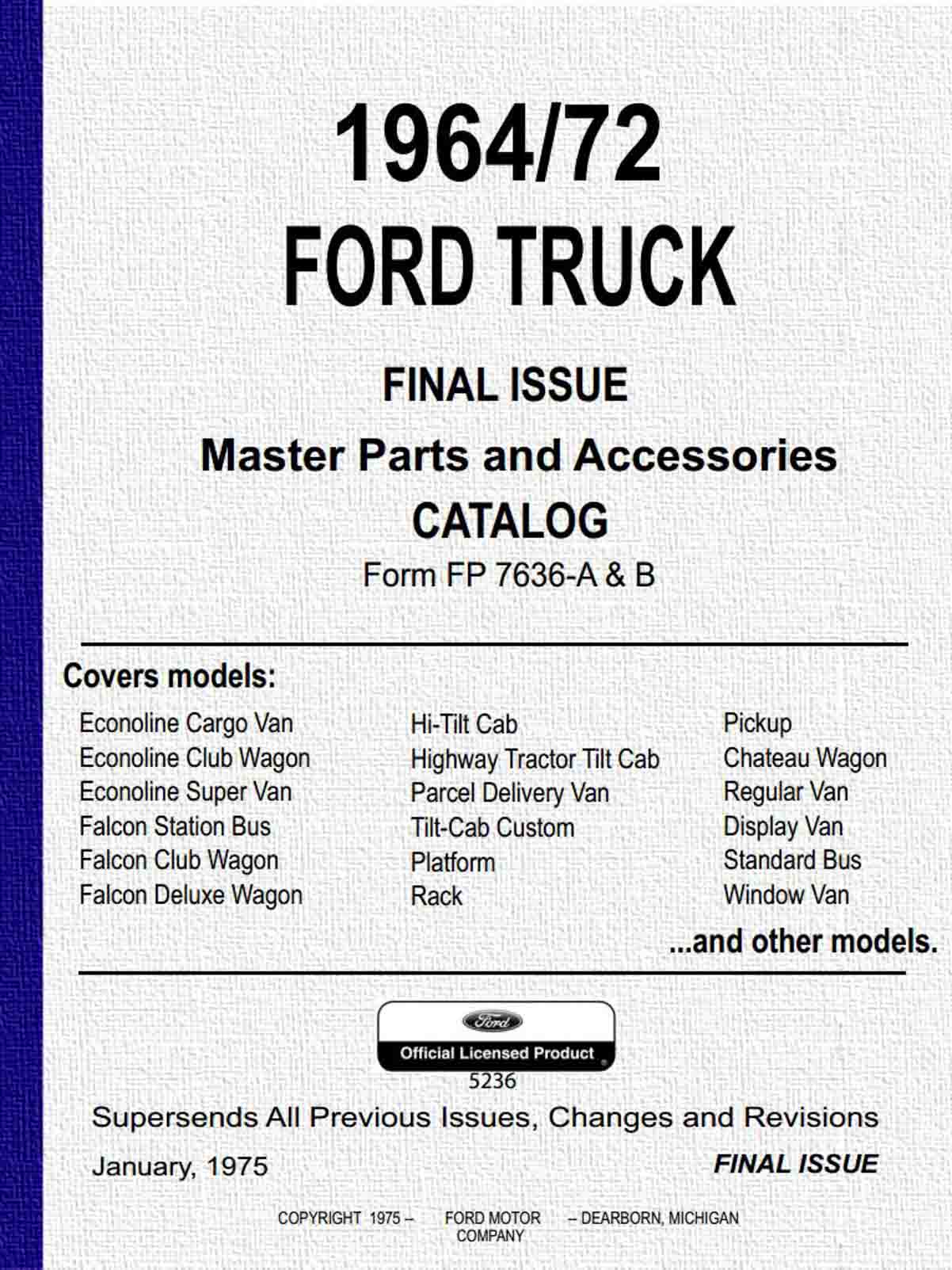 1964-1972 Ford Truck Parts Catalog