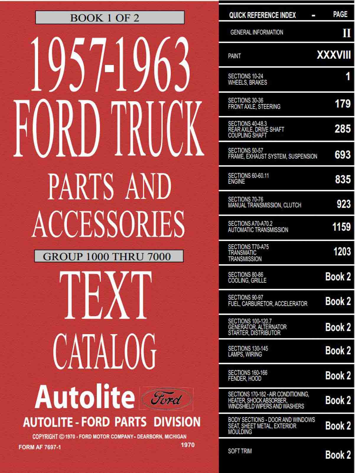 1957-1963 Ford Truck Parts Catalog