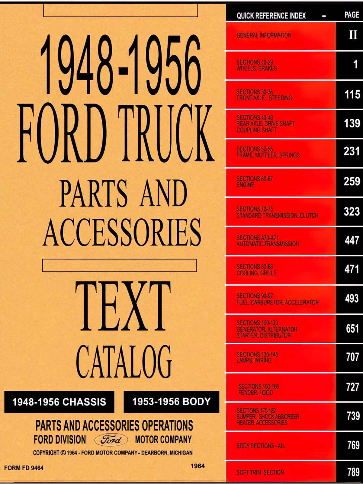 1948-1956 Ford Truck Parts Catalog
