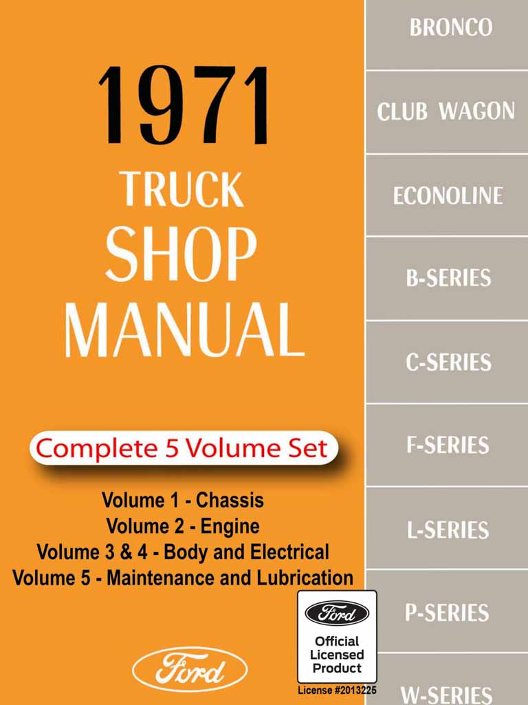 1971 ford truck shop manual pdf