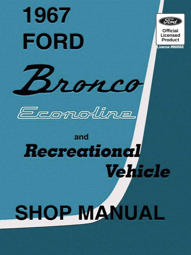 1967 ford bronco econoline shop manual pdf