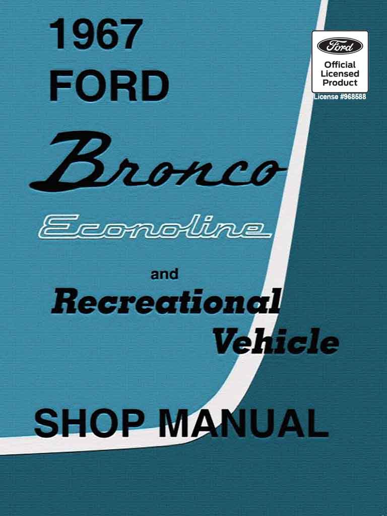 1967 ford bronco econoline shop manual pdf