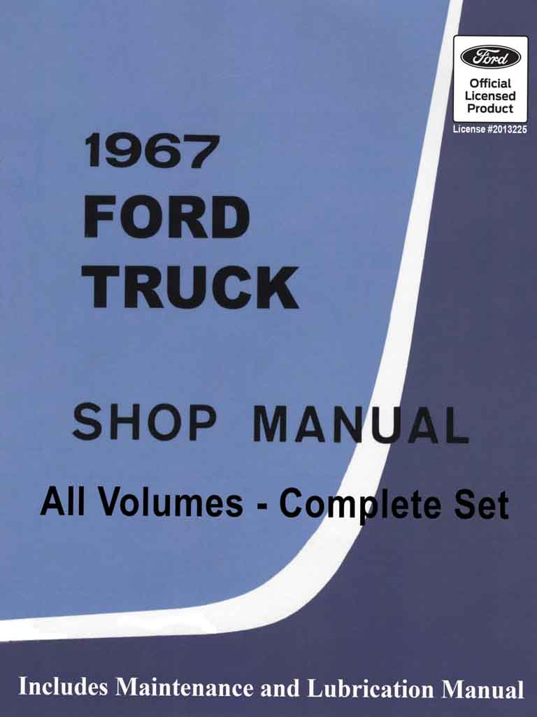 1967 ford truck shop manual pdf