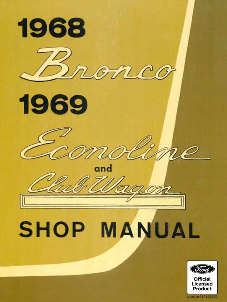 1968 bronco 1969 econoline shop manual pdf