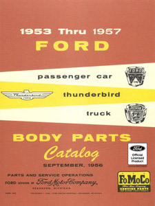 1953-1957 Ford and Thunderbird Body Parts Catalog PDF (Form 7422)