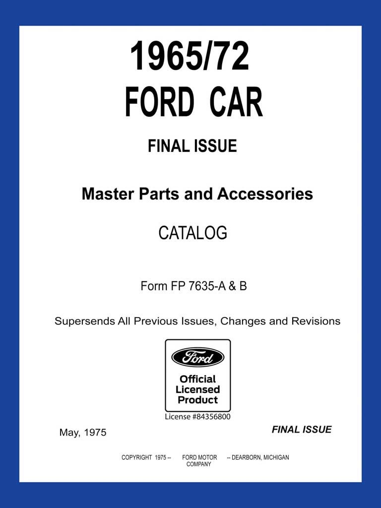1965, 1966, 1967, 1968, 1969, 1970, 1971, and 1972 ford car parts catalog pdf download